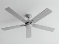 Deckenventilator mit Metallgehäuse 132×132×38 cm - Silbergrau - fünf Flügel und Deckenlicht