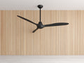 Deckenventilator mit 3 Flügeln Ø132×42 cm - Schwarz - schlanke aerodynamische Form für Wohnzimmer
