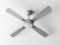 Deckenventilator aus Metall 120×120×34 cm - Silber - vier Flügel mit Licht für Wohnzimmer